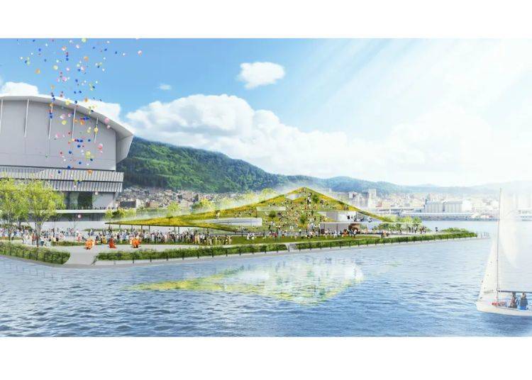 2025年4月開業：神戸ウォーターフロントに港を緑化した公園「TOTTEI PARK」（神戸）