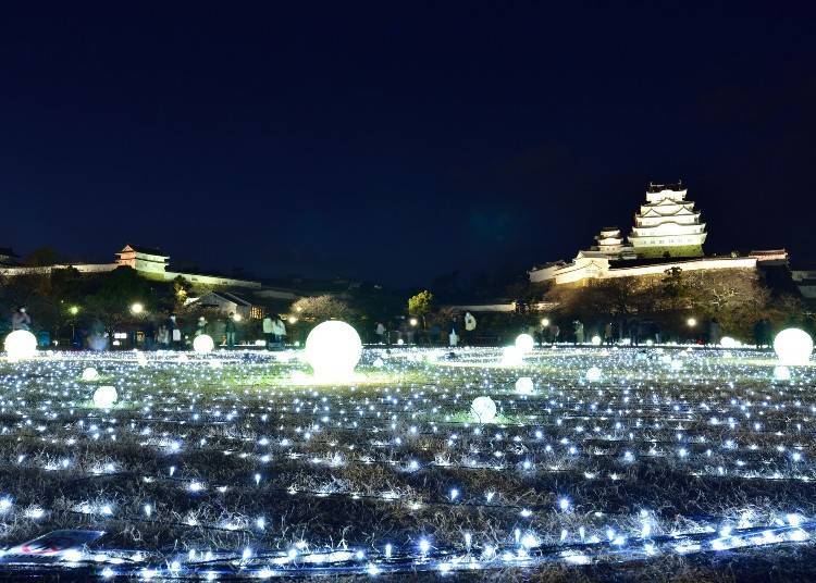 Himeji Castle Four Seasons Fantasia Hitotose, December 2020 (Photo: PIXTA)