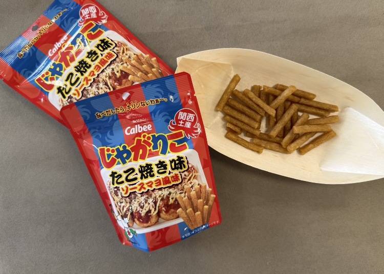 1. A popular snack with a twist of Osaka’s famous takoyaki! Calbee "JagaRico Takoyaki Flavor"