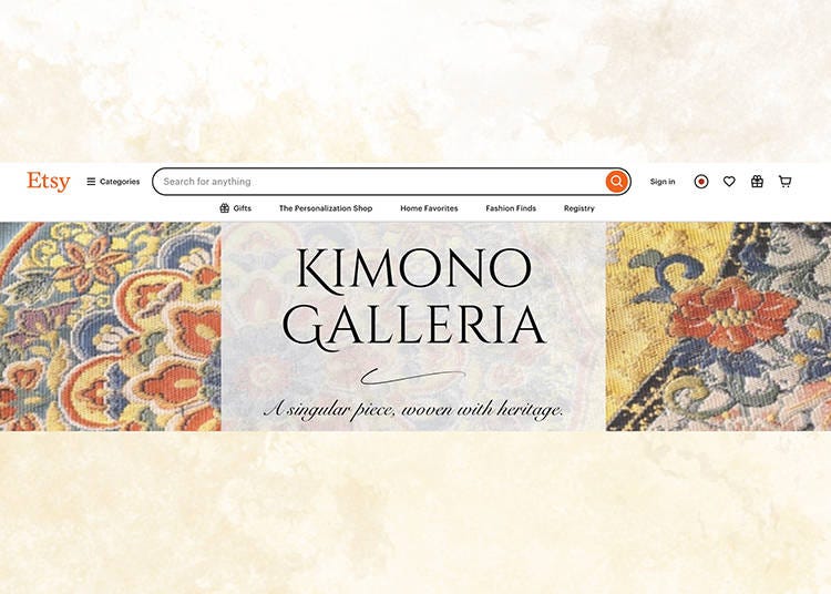 An online kimono shop accessible from anywhere in the world