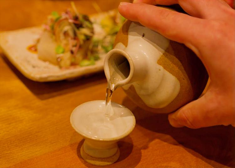 ピンチョスと日本酒も…なかなか合いますよ!