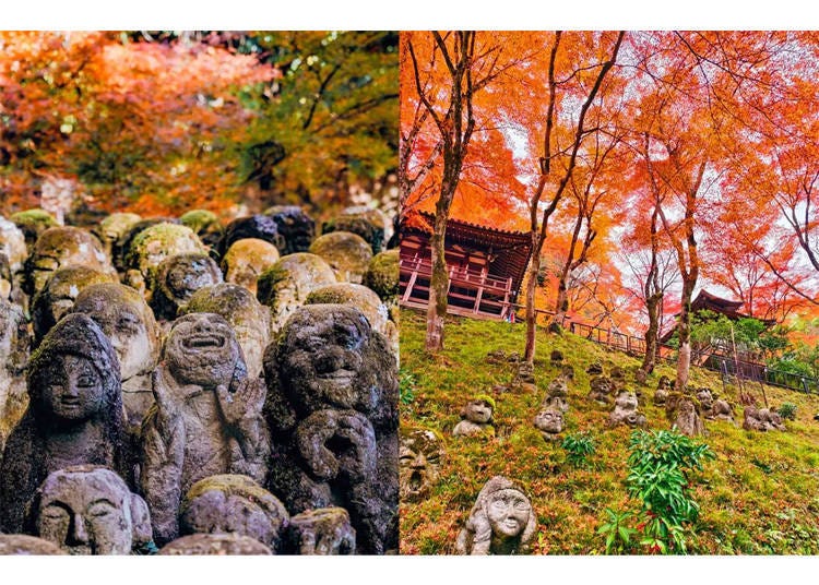 The rakan statues of Otagi Nenbutsuji Temple in Kyoto (Image credit: Klook)