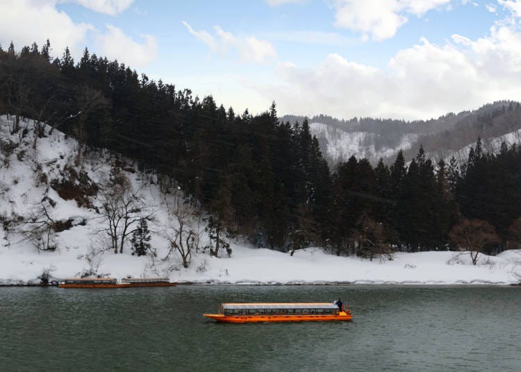 3. Experience a tranquil boat ride on the Mogami River