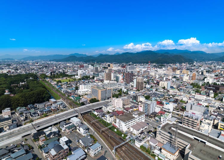 Cityscape around Yamagata Station in Yamagata City. (Photo: PIXTA)