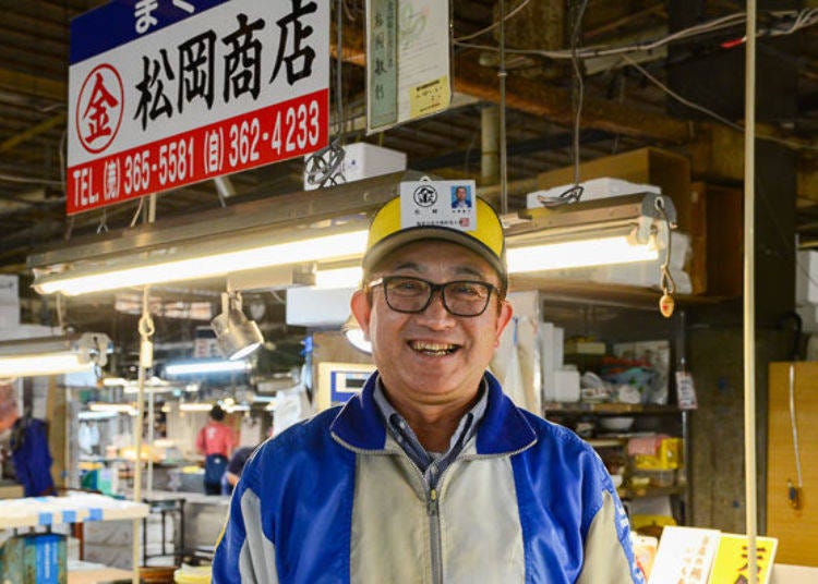 ▲ Mr. Matsuoka who enthusiastically told us about tuna. “Recognizing good tuna is really difficult. It takes a lifetime of study.”