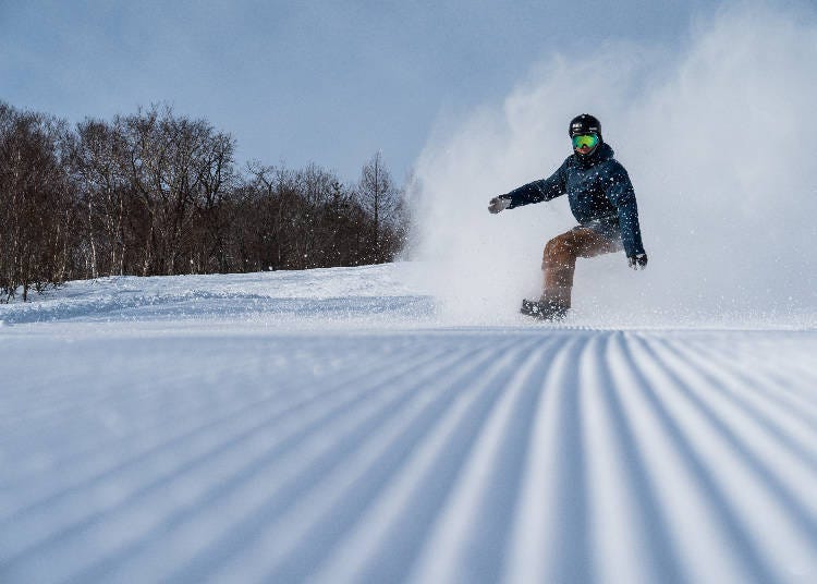 东北滑雪场③在「安比高原滑雪场」的长距离滑道上享受最优的雪质