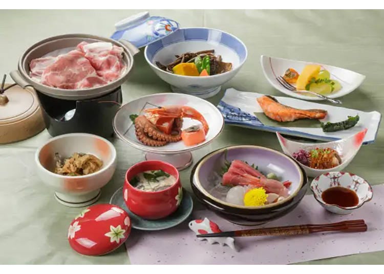▲ Kaiseki Ryori [banquet dishes] made with seasonal ingredients (photograph is an example)