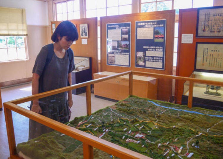 ▲ไดโอรามาจำลองภาพรวมของฟาร์ม Koiwai ทั้งหมด