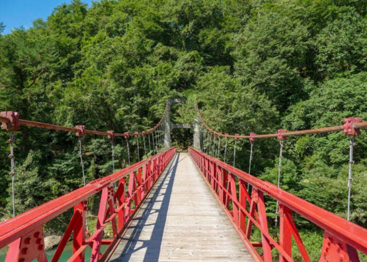 The oldest suspension bridge in Akita Prefecture