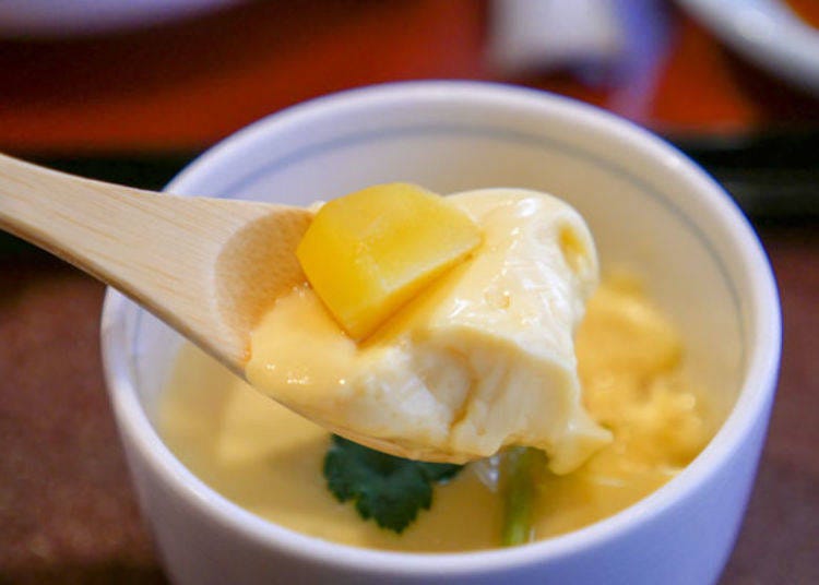 ▲The chawanmushi in the Tsugaru region has chestnut in it and it is slightly sweet