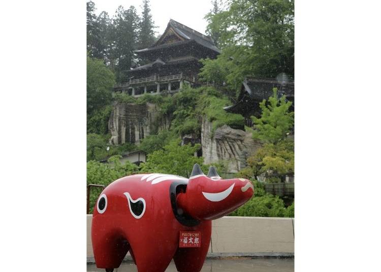 ▲從瑞光寺橋旁的「きよひめ（kiyohime）公園」眺望圓藏寺