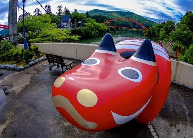 ▲圓藏寺裡可以看到紅牛媽媽「滿子」喔！（此照片是「福太郎」）