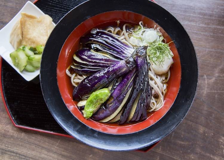 Soba at Izu-no-Hanza, a famous restaurant in Ginzan Onsen