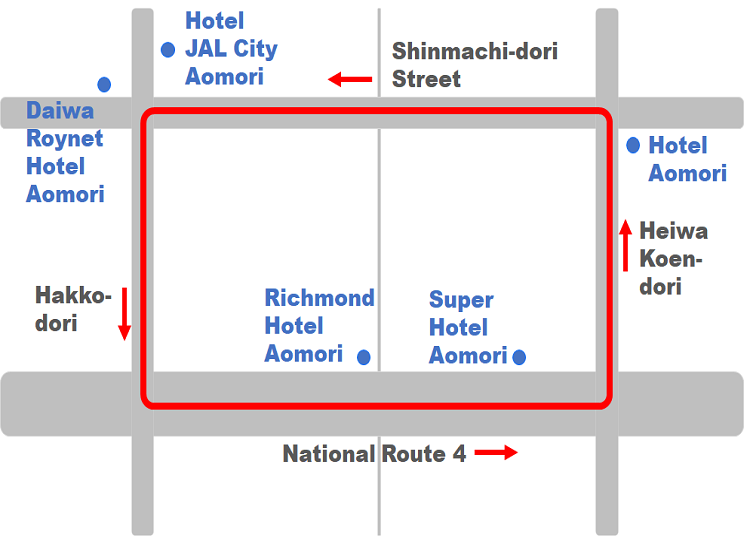 Route of the Nebuta Festival