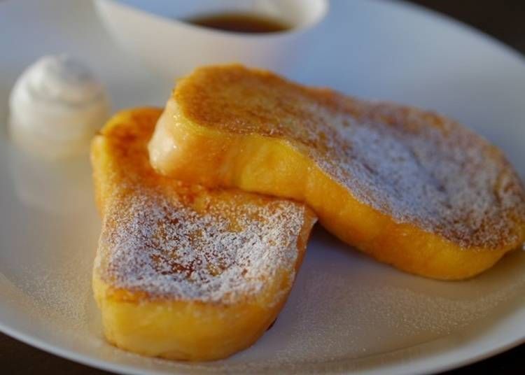 ▲Fluffy French toast. (500 yen, with tax)