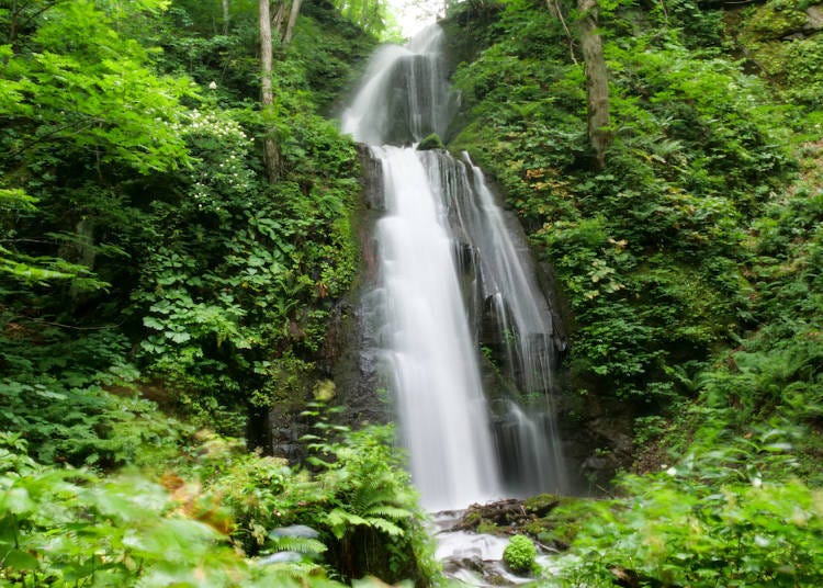 Kamoi-no-Taki Waterfall, which got its name from its cloud like water sprays