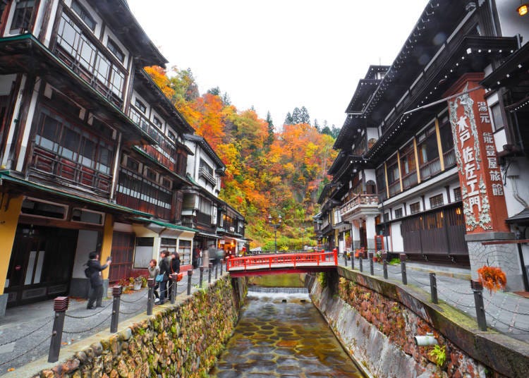 3. Ginzan Onsen: Retro hot spring town with a picture-perfect autumnal backdrop