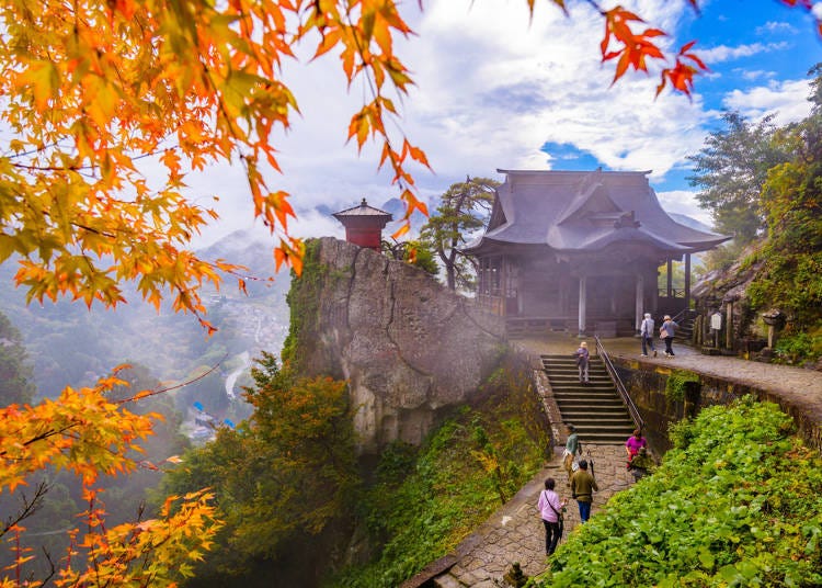 4.神殿與楓葉巧妙的結合「立石寺（山寺）」