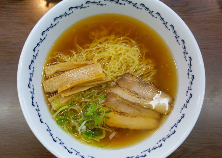 The most popular menu item, the Hachinohe ramen at 650 yen (with tax)