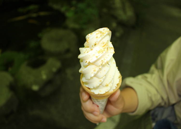 Get some gold ice cream and golden souvenirs!