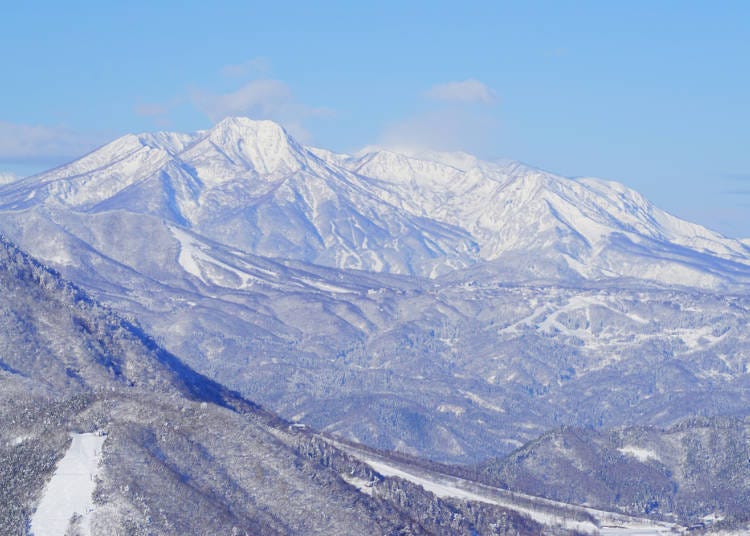 Mt. Myoko in winter.