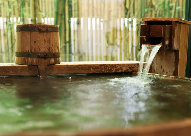 A hot spring feeding directly from its source.
