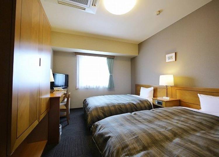 雙床雙人房13800日圓起（含稅價格）　照片提供：Route Inn 青森站前