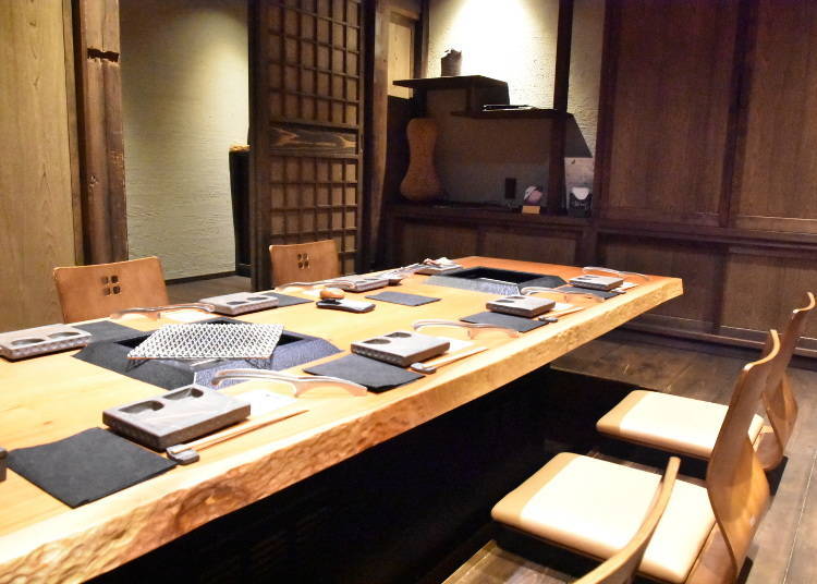 A private room which can accommodate up to ten people