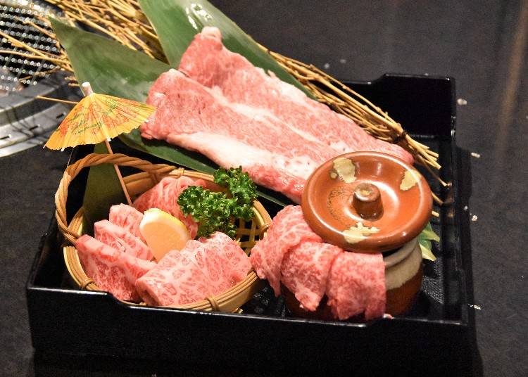 仙台牛の盛り合わせ