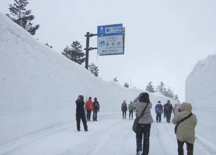 Through snow tunnels and onsen hot springs, the Hakkoda Walk is around 8 kilometers long.