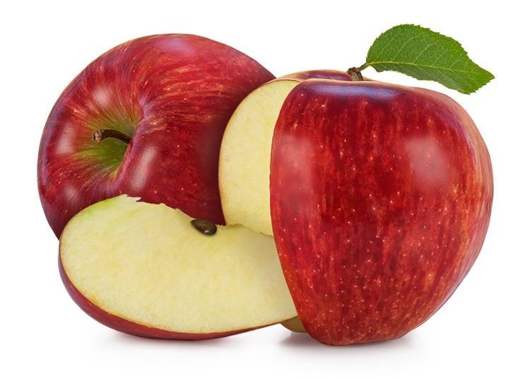 Bright red Jonagold apples