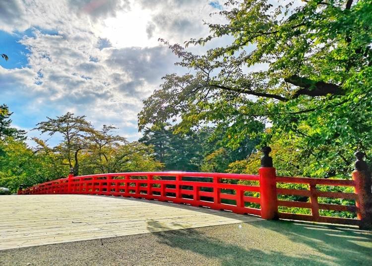 Sugi no Ohashi Bridge in the summer