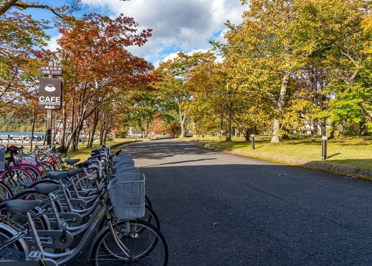 There are also lakeside bicycle rentals, great for exploring the surrounding area.
