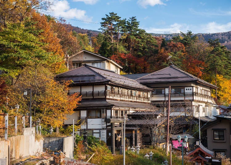 1. Miyamaso Takamiya: 100+ year-old ryokan overlooking the vivid mountains (Zao Onsen, Yamagata City)
