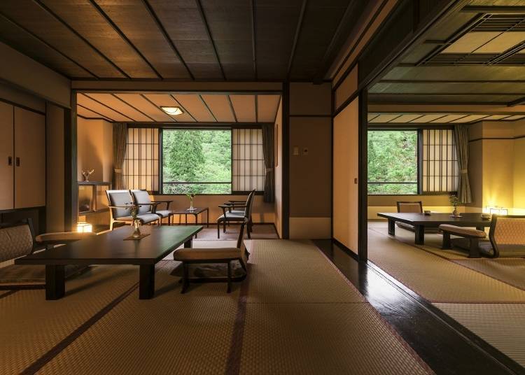 The guest room “Rindo” (Photo: Takamiya Hotel Group).