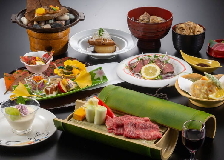 Makan malam menampilkan bahan lokal musiman yang berpusat pada wagyu Yamagata (Foto: Kaminoyama Azumaya, hanya sebagai ilustrasi).