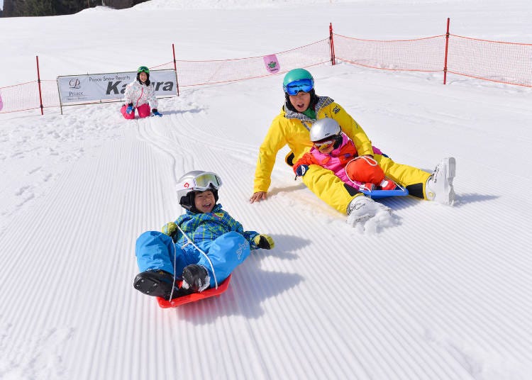 玩雪體驗～可以滑雪橇的「小不點滑雪場」