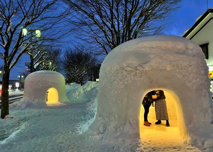 What are Akita's Yokote “kamakura” snow huts?