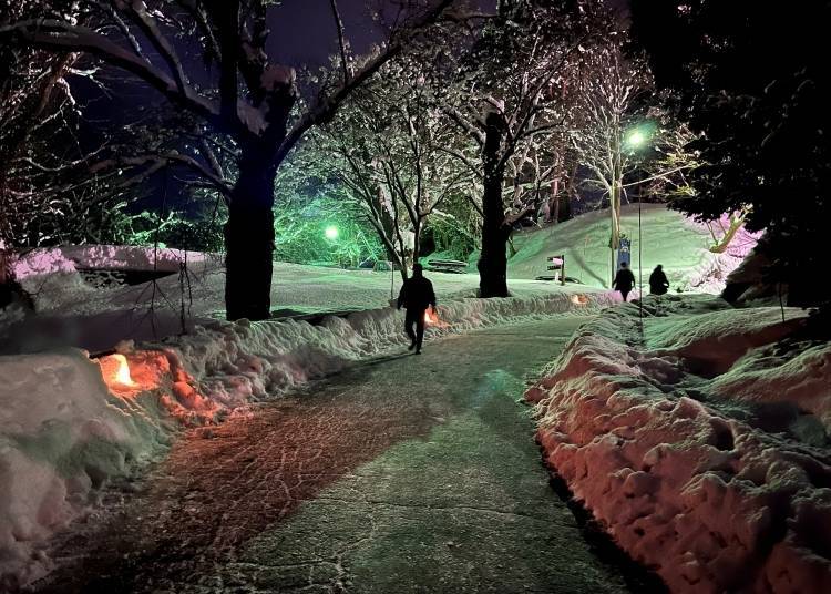 Yokote Park: Where the iconic kamakura meets the historical charm of Yokote Castle.