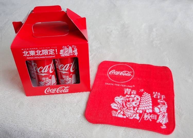 Coca-Cola Michinoku Design Can (115 yen per can / 621 yen for 5 can set with hand towel)