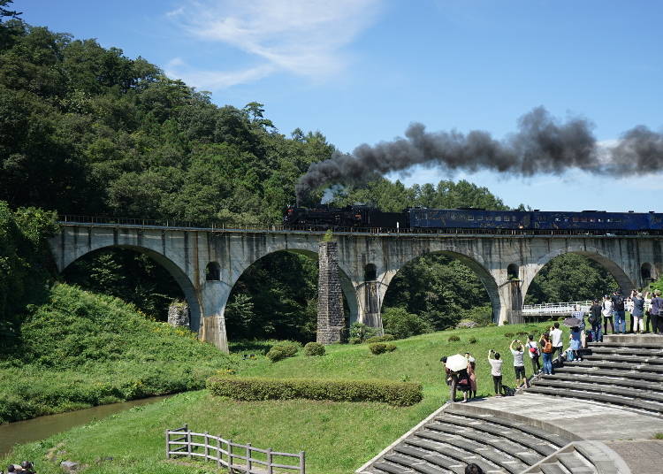 The JR Kamaishi Line, where steam locomotives also run (Galaxy Dream Line: Kamaishi Line, Megane Bridge) (Photo: PIXTA)