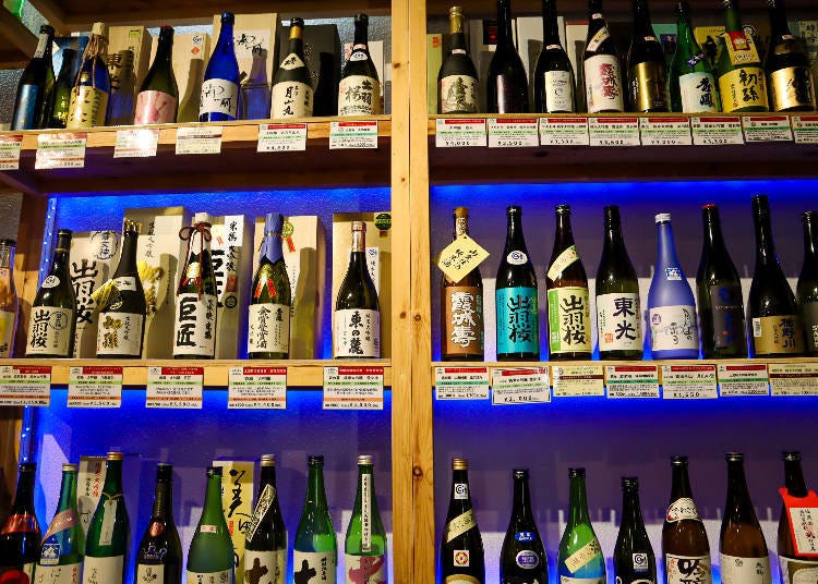 Yamagata Sake Museum（山形酒のミュージアム）和 Bar Tsumami 的品酒區，提供來自山形縣各酒廠的清酒。（圖片由Expedition Japan提供。）
