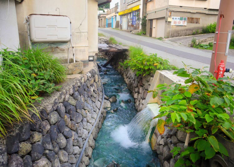 The smell of onsen water wafts through the town for a distinctly "Zao" smell.  (Photo courtesy of Expedition Japan.)