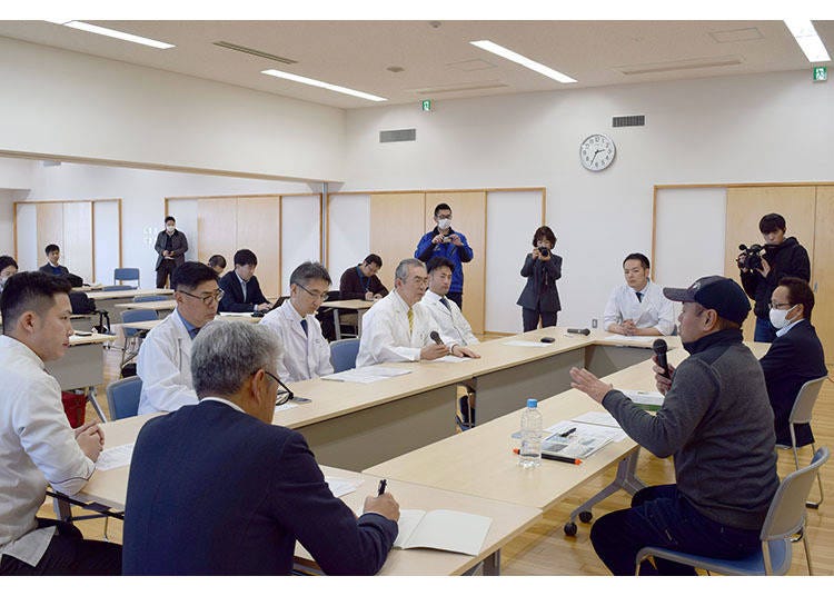 日本料理アカデミー所属の料理人が相馬双葉漁業協同組合を訪れて意見交換を行った