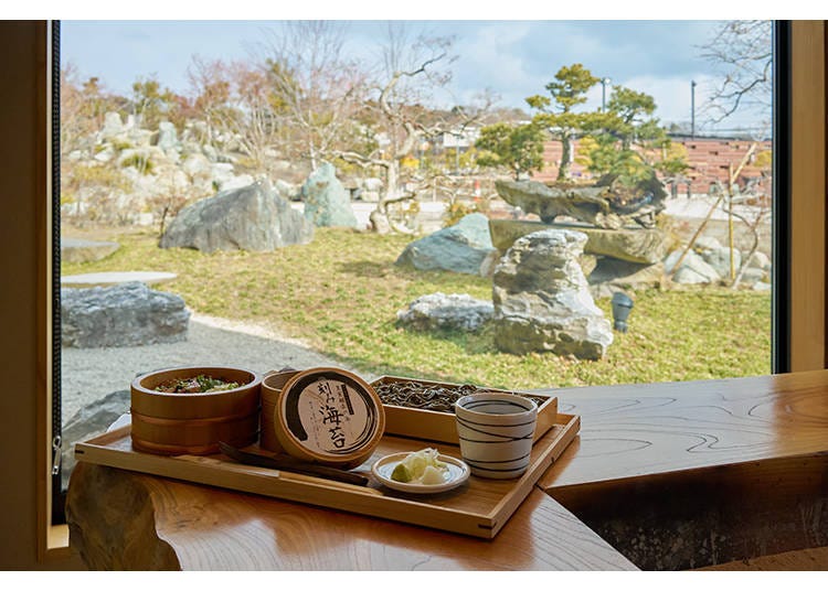 We dined in a beautiful private room overlooking a bonsai-style garden—an elegant setting that made the meal even more special.