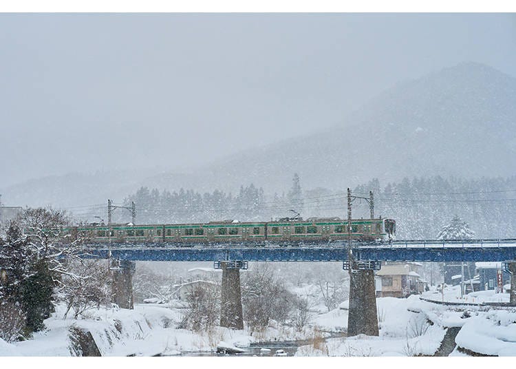 The Senzan Line connecting Sendai and Yamagata