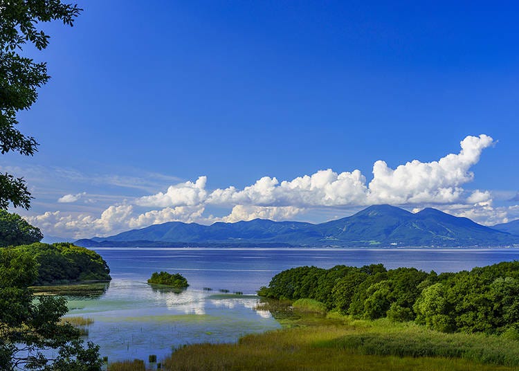 Pastel sunsets, sparkling water, and quiet coastal and lakeside views: Fukushima’s natural scenery is as picturesque as it gets. Pictured: Lake Inawashiro.