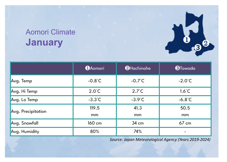 Aomori’s January Weather: Persistently Freezing Temperatures