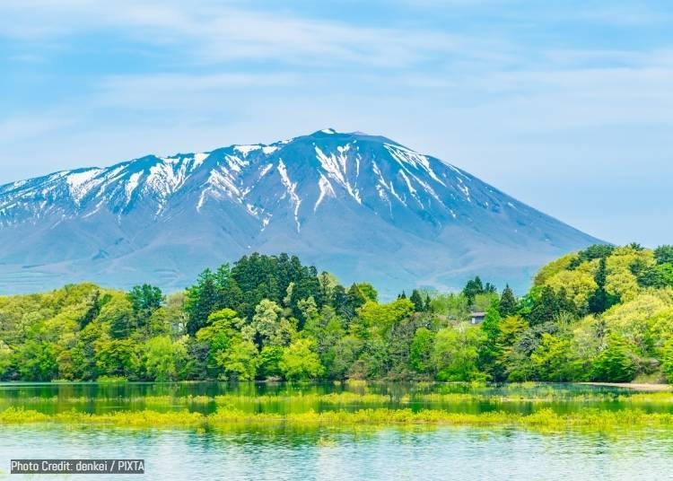 御所湖與岩手山