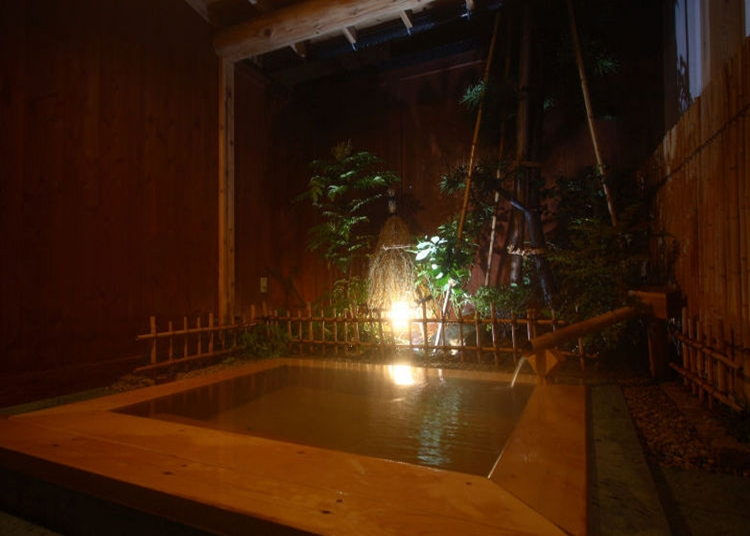 音羽屋旅館的浴池。圖片：樂天旅遊
